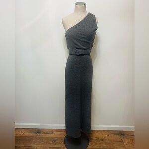 Vintage Ralph Lauren Purple Label 100% Cashmere One-shoulder Dress USA